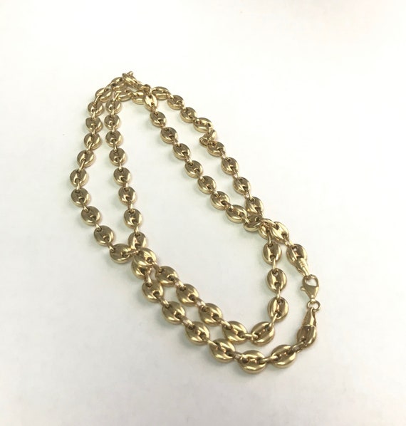 14k Yellow Gold Puffed Gucci Chain