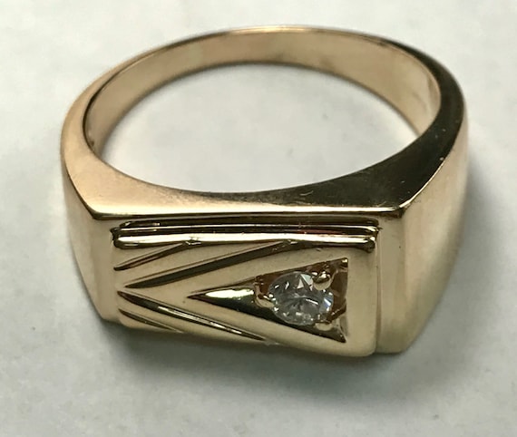 14kt Gold High Fashion Nautical Looking Gent's Ri… - image 4