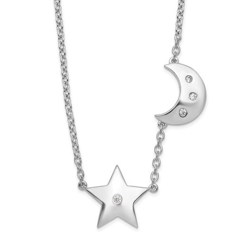 Jewelry Stores Network Sterling Silver Diamond Star Pendant 12x12mm Jewelry Stores Network Sterling Silver Diamond Star Pendant 12x12mm