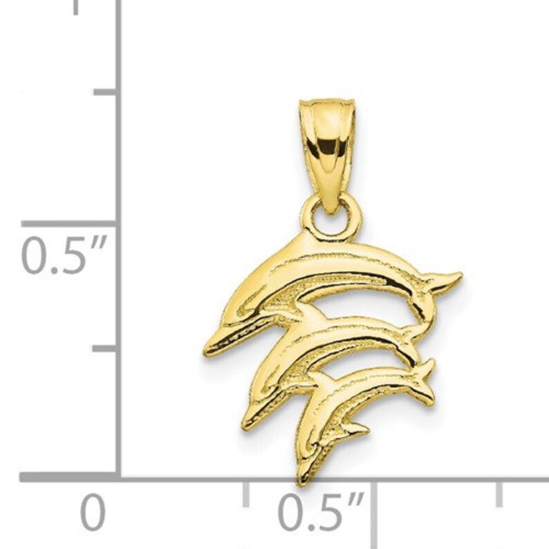10k Yellow Gold Dolphin Family Charm
