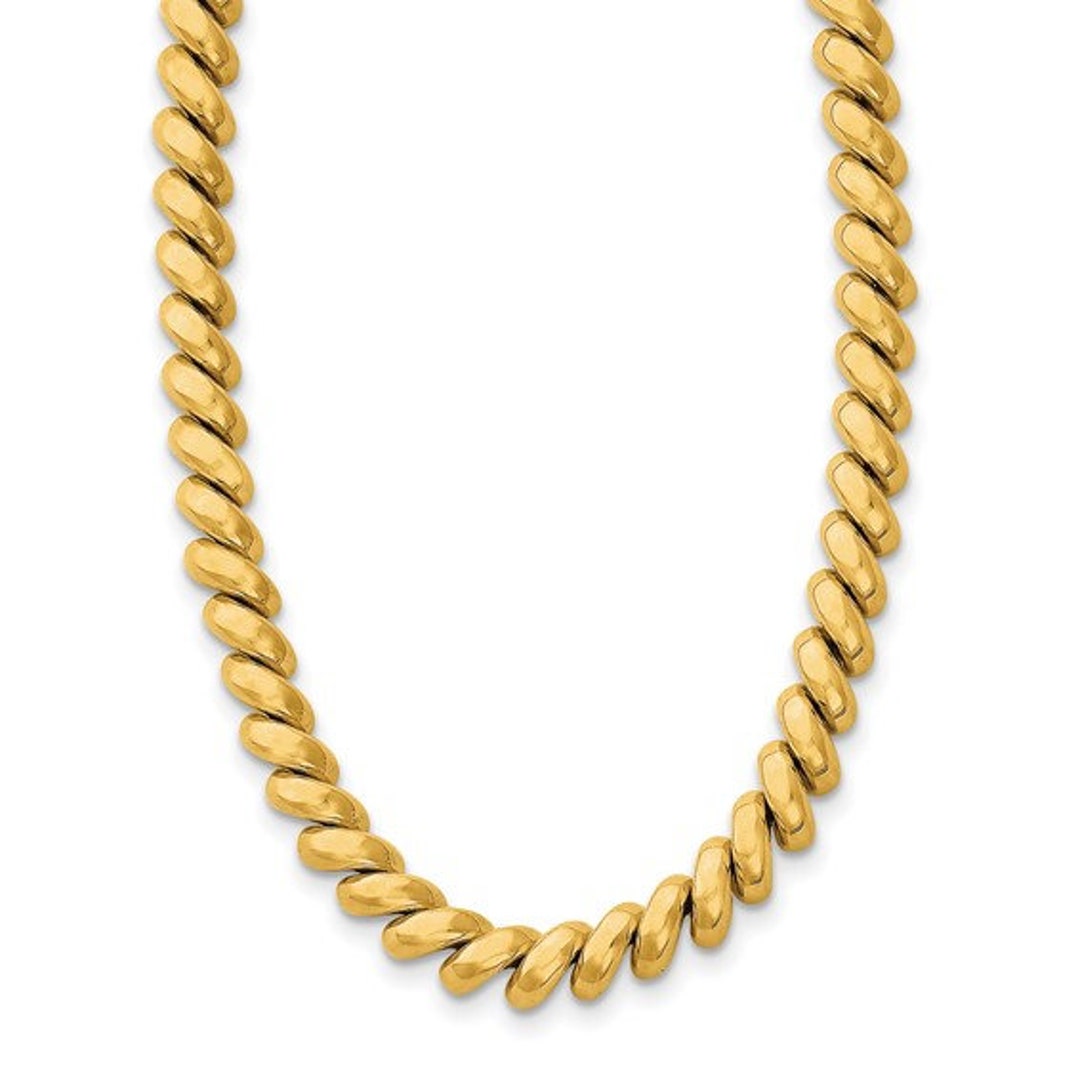 14k San Marco Gold Necklace Measures 16 6mm PIECE Etsy