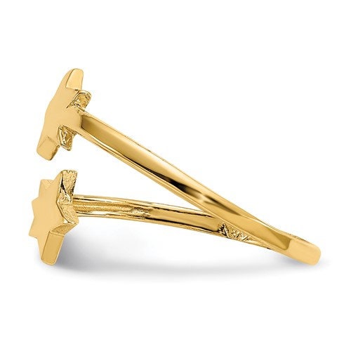 10K yellow gold split ring shank Cubic Zirconium toe shops ring