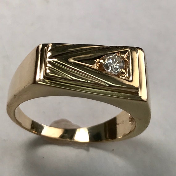 14kt Gold High Fashion Nautical Looking Gent's Ri… - image 3