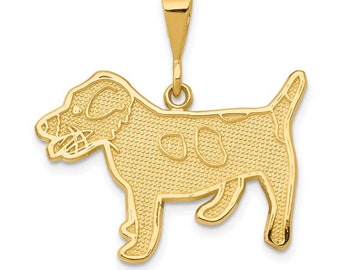 14k Solid Gold Jack Russell Terrier Dog Charm Pendant Super Nice Piece!