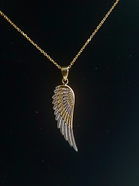 Gold Angel Wing Pendant