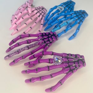 Skeleton Hand Hair clips, creepy cute Halloween accessories