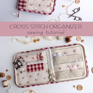 Nähanleitung Organizer für Kreuzstich Stickarbeiten Projekttasche PDF DIY
