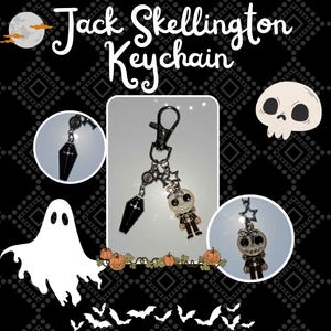 Handmade Jack skellington keychain