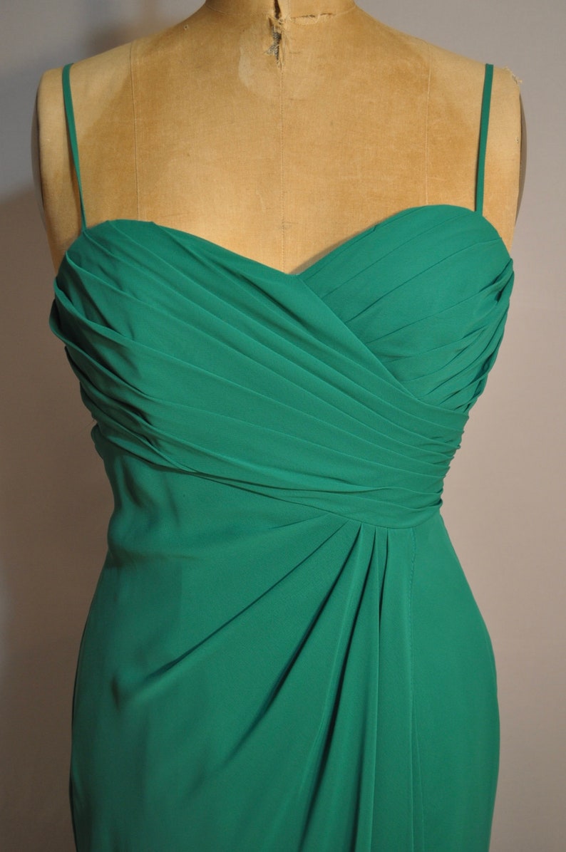 Green Evening Gown Dress Alfred Angelo Vintage Green Maxi Dress Women/'s Designer Formal Wear Prom Dress Size 2