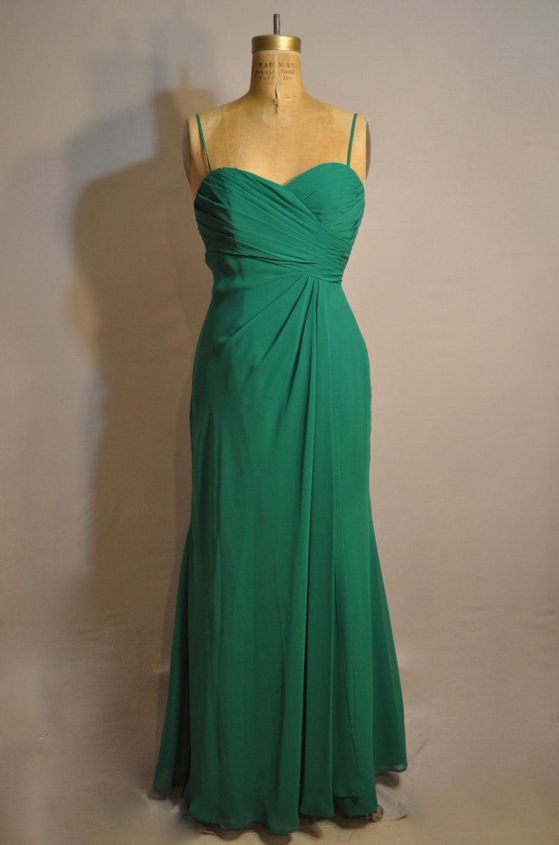 Green Evening Gown Dress Alfred Angelo Vintage Green Maxi Dress Women/'s Designer Formal Wear Prom Dress Size 2