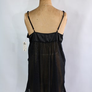 Black Lingerie Babydoll / DEADSTOCK Vintage 80s Chemise Dress / Nightie ...