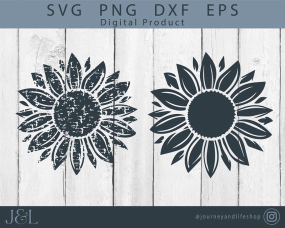Download Distressed Sunflower Grunge Flower Svg