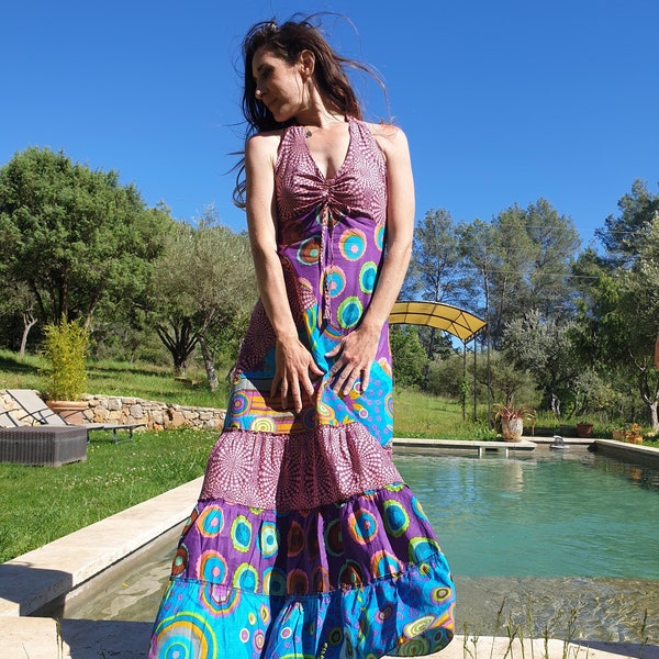 Robe Gypsy Patchwork Flamenco, 3 coloris