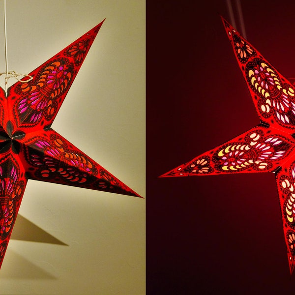 Paper star lampshade, lantern, goa star, christmas, decoration 6 colors available