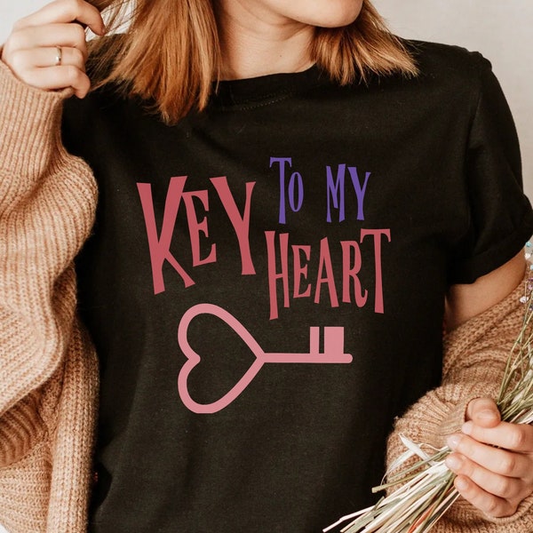 Valentines Day Tshirt, Love Shirt, Heart Tee, Cute Valentines Shirt, Key to my Heart Shirt, Hipster Valentines Tee, Plus Size Valentines top