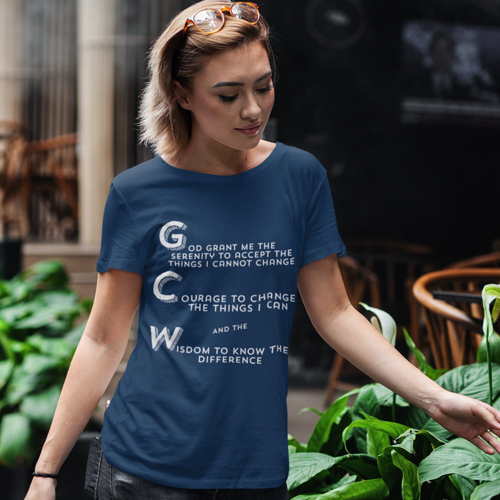 Chemise de prière sérénité : t-shirt de récupération unisexe
