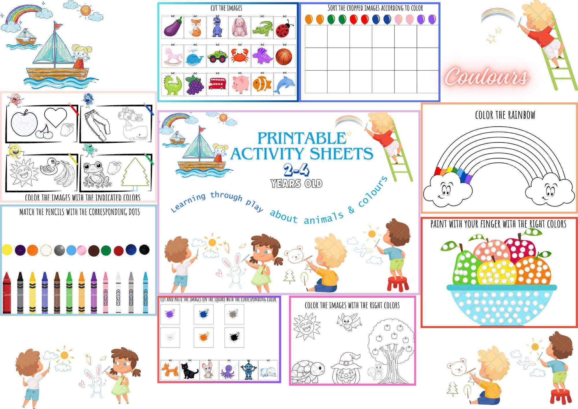 Printable Activity Sheets, Template for Kindergarden, Toddler ...