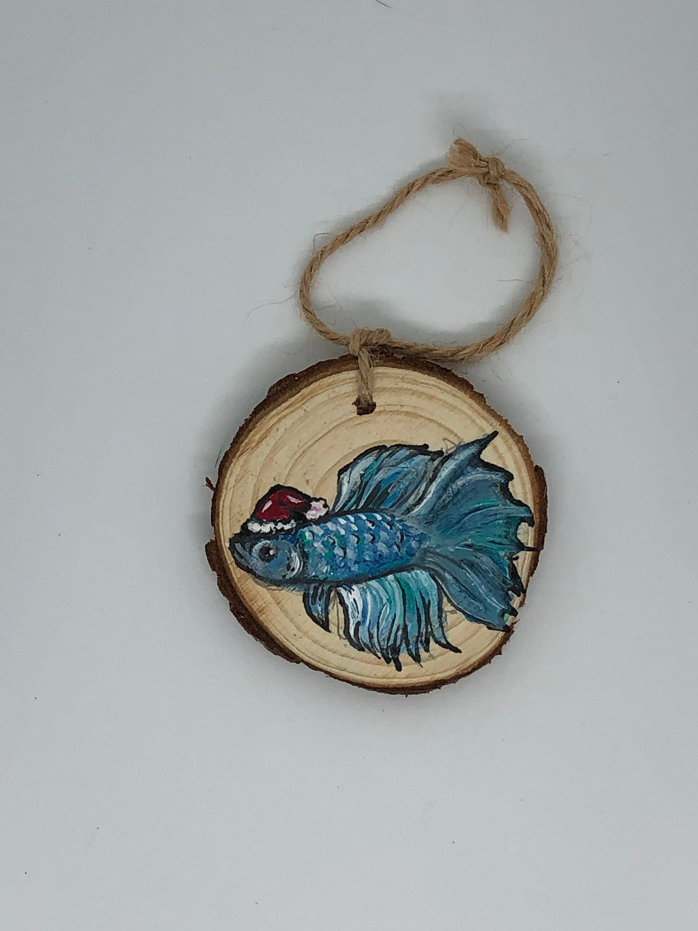 Betta Fish Ornament acrylic painting Etsy