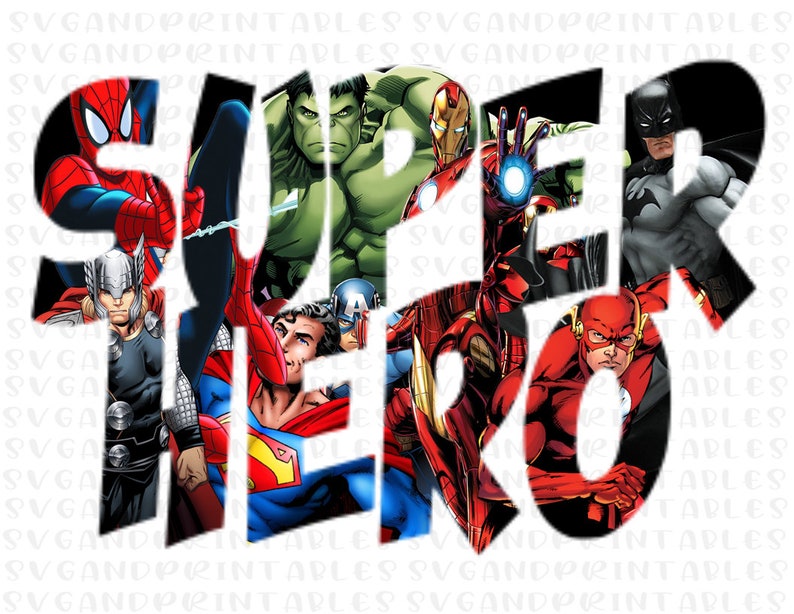 Marvel Superhelden PNG Sublimations DC superhelden Marvel Etsy