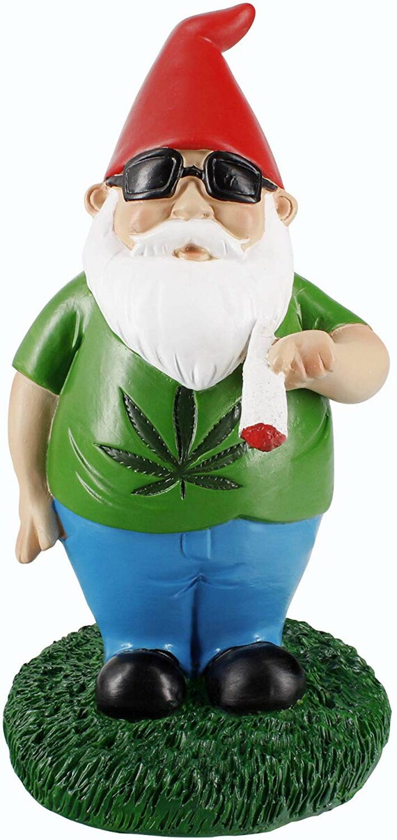 smoking gnome middle finger
