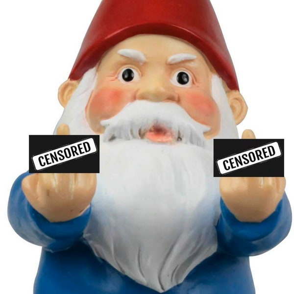 Gnome Middle Finger Svg Etsy