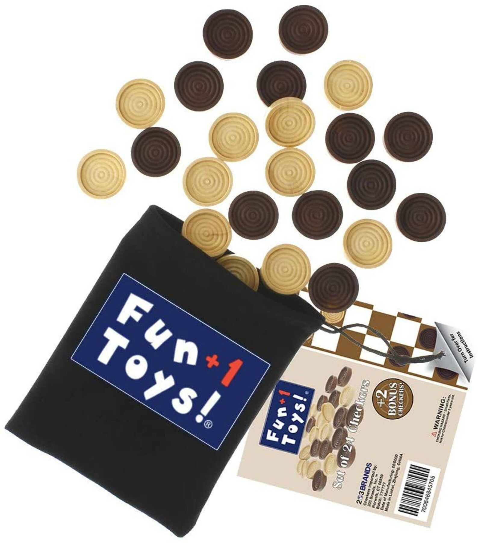 Fun1 Toys Classic Wood Checkers Stackable Pieces Set of 26 Etsy