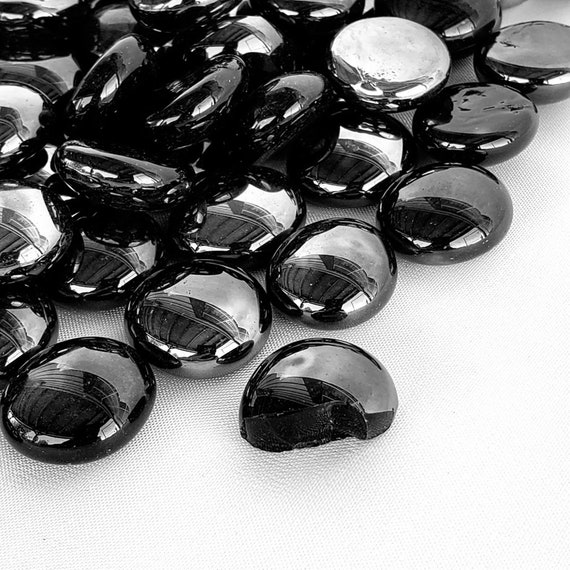 Glass Gems Medium 17-21 mm Flat Back Marbles Ruby Red Lustre 