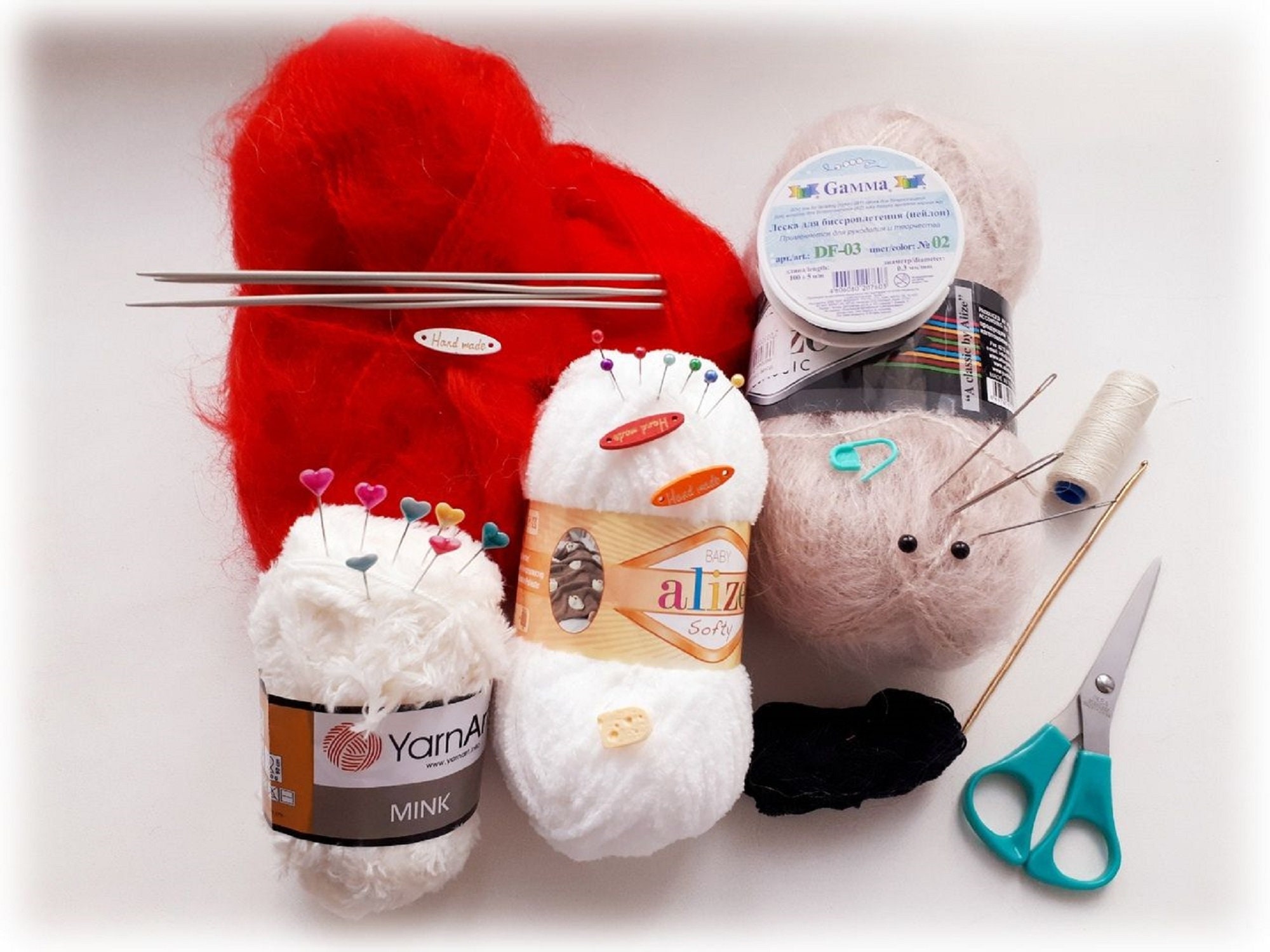 Little mouse hand knitting needles toy amigurumi knitting Etsy