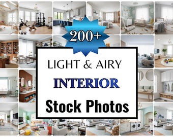 200+ Light & Airy Real Estate Stock Photos, Interior Design, Home Staging, Premium Stock, Realtor Marketing, Social Media, Digital Download