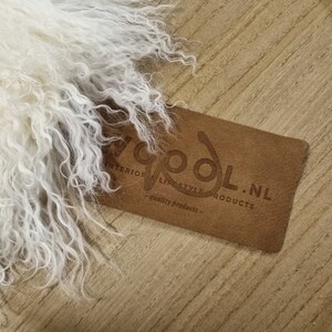 Peau de mouton WOOOL® Blanc islandais CURLY 100% réel Cheveux longs bouclés Tapis ECO image 5