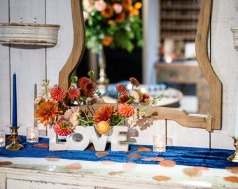 Navy Table Runner Velvet Table Runner 10FT Luxury Velvet Fabric Table Wedding Decor