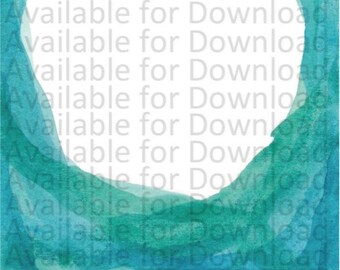 Waves Ocean Beach Wedding Invitation Teal Aqua Turquoise White Border Print DIY New One-of-a-Kind Watercolor Unique Birthday Invite Color