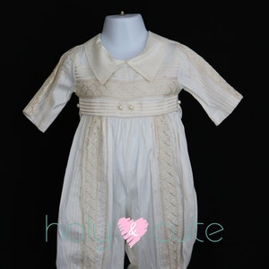 Baby boy christening gown, Baby boy baptism outfit, Ivory baptism boy outfit, Boy blessing outfit, Ropon para niño, Ropon de bautizo