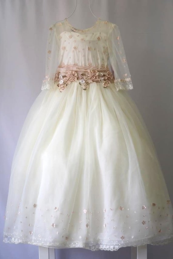 ivory communion dress