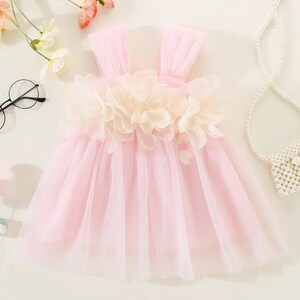 Pastel Color Flower Dress for Girls