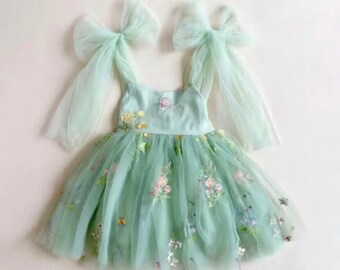 READY TO SHIP - 4 Year old size - Green Tutu Dress