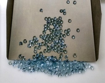 Natural SANTA MARIA Moss Aquamarine Smooth Round Shape Cabochons Stone size-4-6 MM For jewellery Making Loose Gemstone