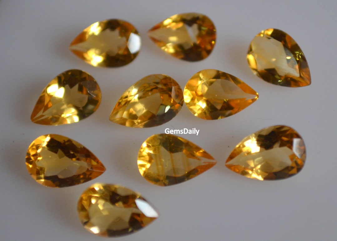 8x12 MM AAA Quality Natural Citrine Pear Loose Gemstone - Etsy