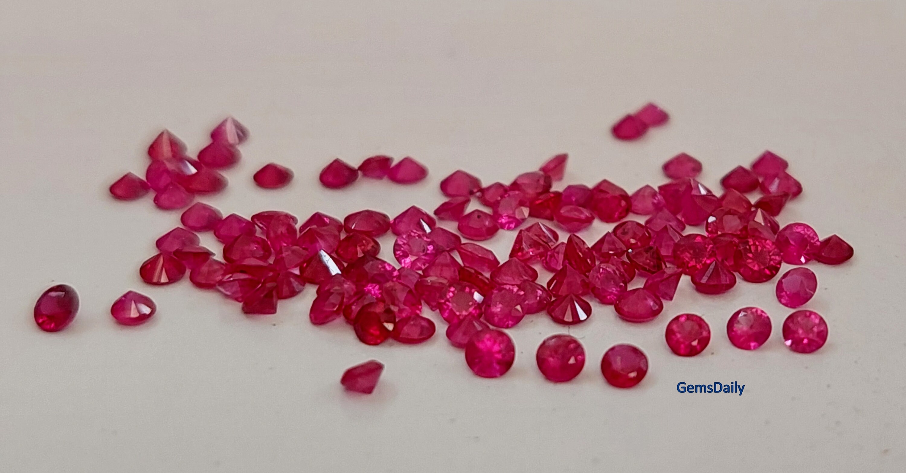 AAA 3mm Natural Ruby Round Loose Diamond Cut Gems Natural Etsy Australia