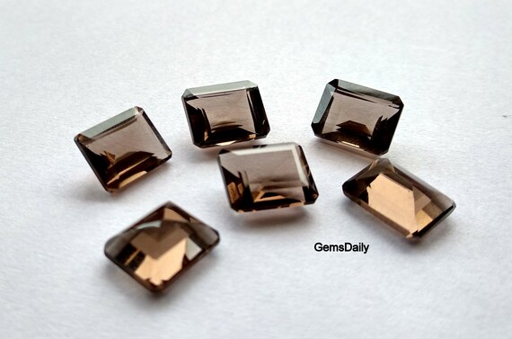 8x10 MM AAA Quality Natural Smoky Quartz Octagon Loose Faceted Cut Gemstone 100 % Natural Gemstone