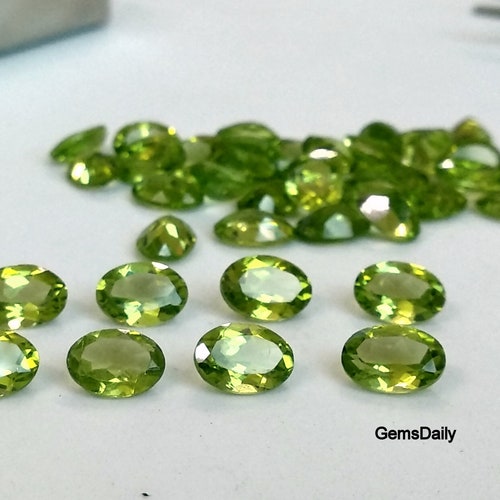 4x6MM hotsell AAA Quality Natural Peridot Oval Loose Faceted Gemstone - 100 Piece Lot