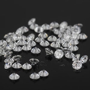 White Rounded Diamond 2.5MM White Diamond Round Brilliant Cut Gemstone Natural - Etsy