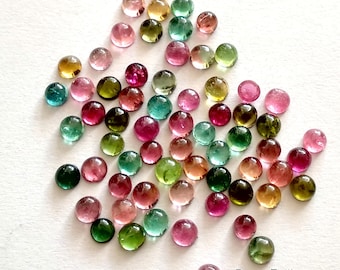 weight 7.5 carat Green Tourmaline gemstone loose cabs Size 11x11 MM Tourmaline Cabochon code #T 49 Green Tourmaline cabs