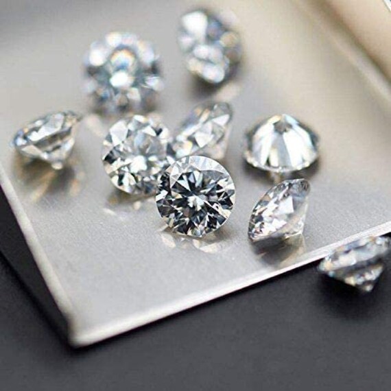 D F Color 6MM Moissanite Round Cut Loose Gemstone Calibrated