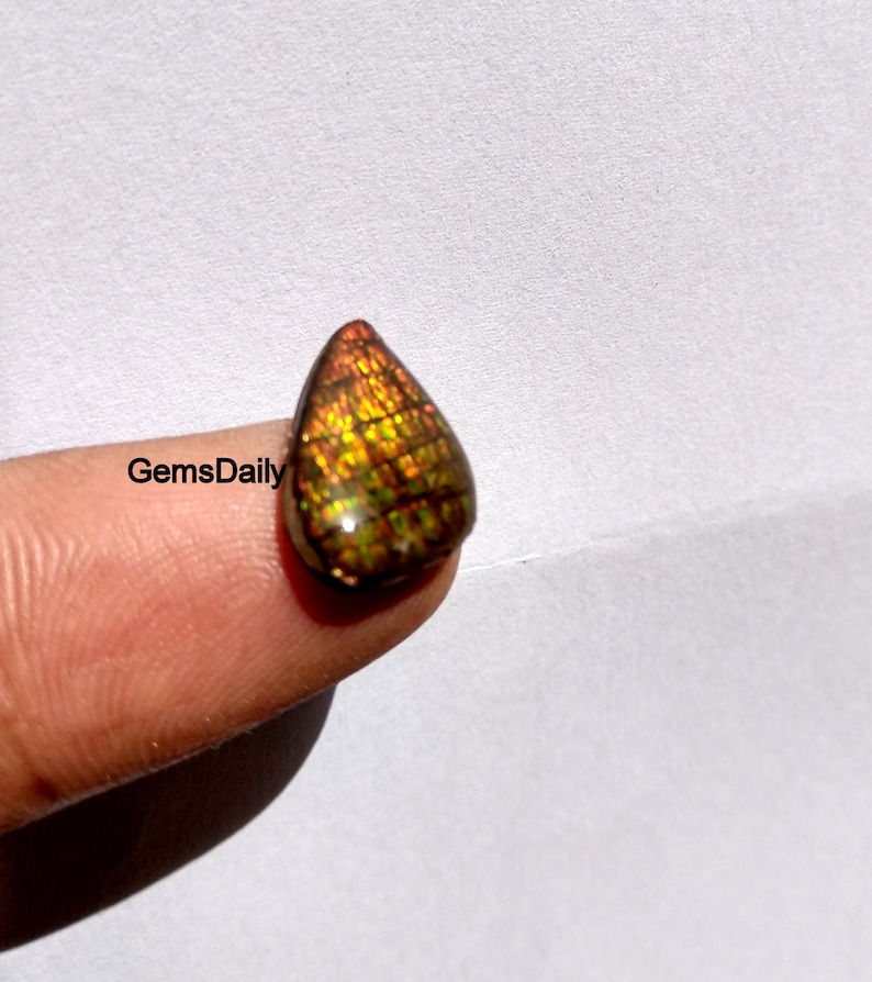 10x14 MM Natural Ammolite Fossil Gemstone-Iridescent Matrix Top Quality Cabochons 100 /% Natural Gemstone For One Piece