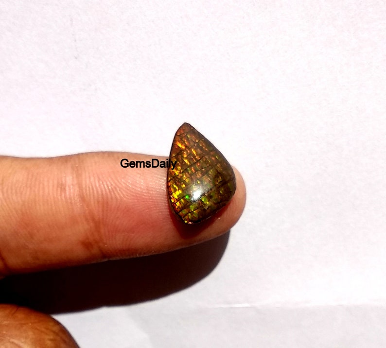 10x14 MM Natural Ammolite Fossil Gemstone-Iridescent Matrix Top Quality Cabochons 100 /% Natural Gemstone For One Piece