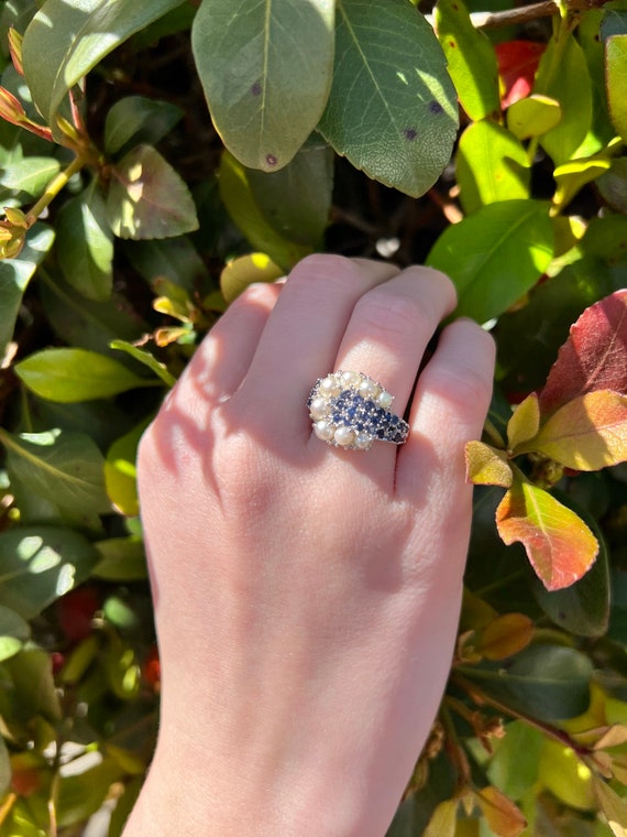 Pearl and Sapphire Ring