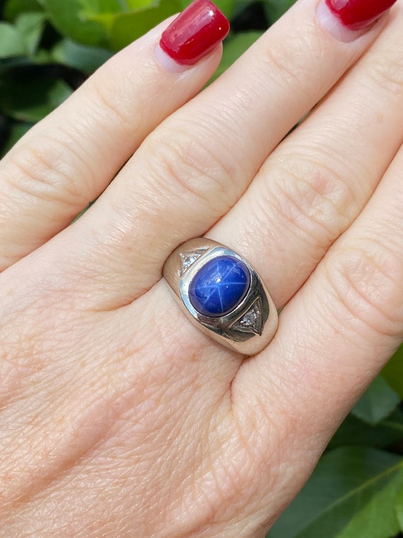 Created Star Sapphire Ring