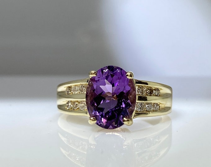 Amethyst Statement Ring