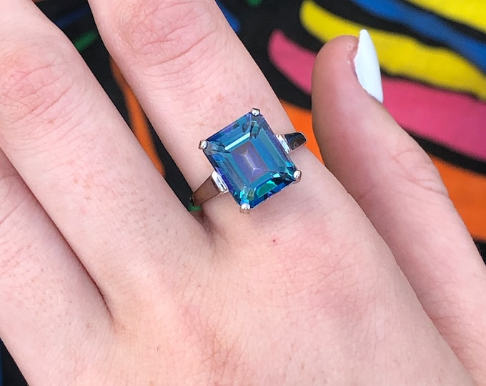 Created Topaz Ring